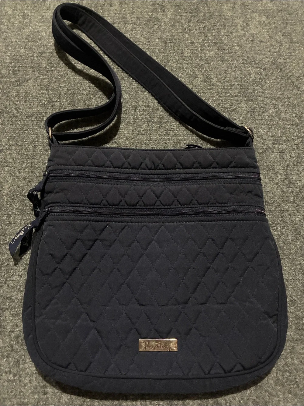 👜 Vera Bradley Triple Zip Crossbody Hipster Bag Purse
